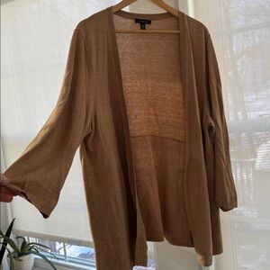 🪴Lands' End 2X Camel Knit Lightweight Cardigan